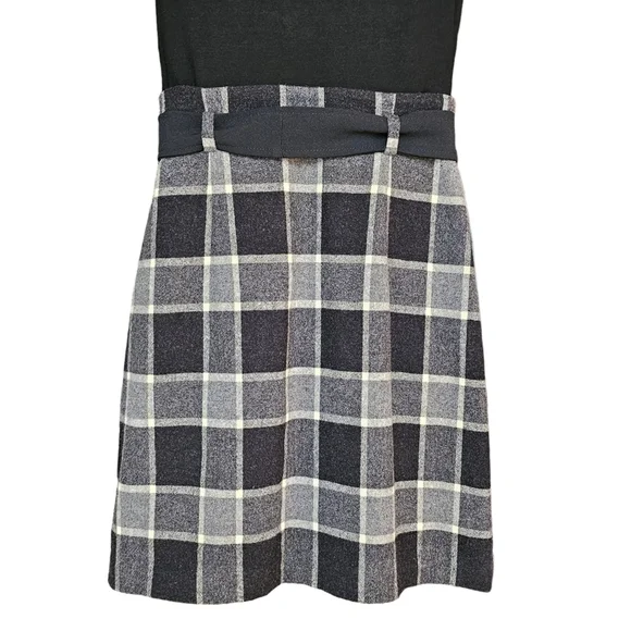 THEORY Loraine Virgin wool Angora Blend Sleeveless Plaid Skirt Dress - Picture 5 of 11